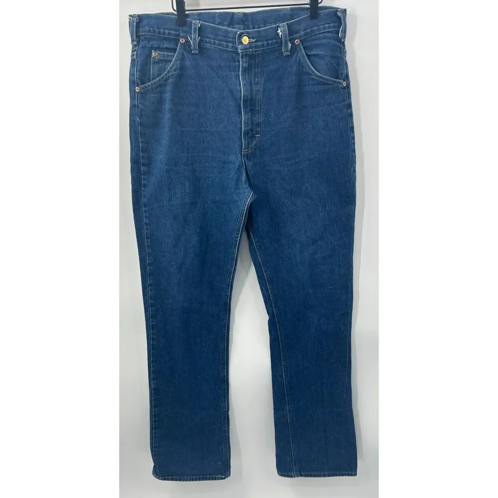 W.H. Ranch Jeans Men's 36x36 Denim Dungarees Zipper Fly